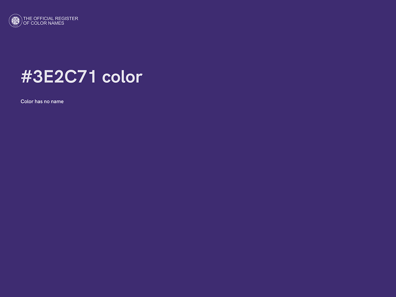 #3E2C71 color image