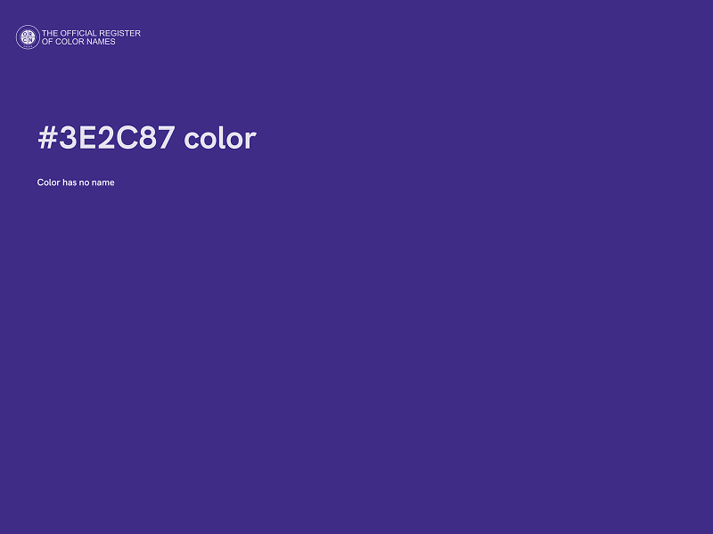 #3E2C87 color image