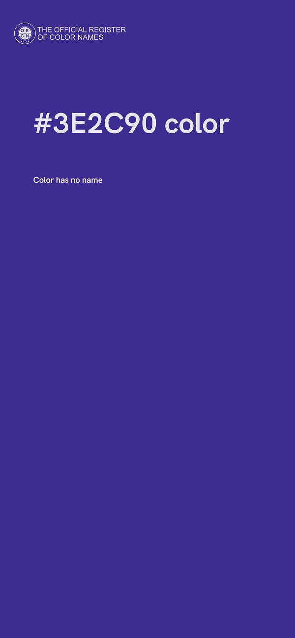 #3E2C90 color image