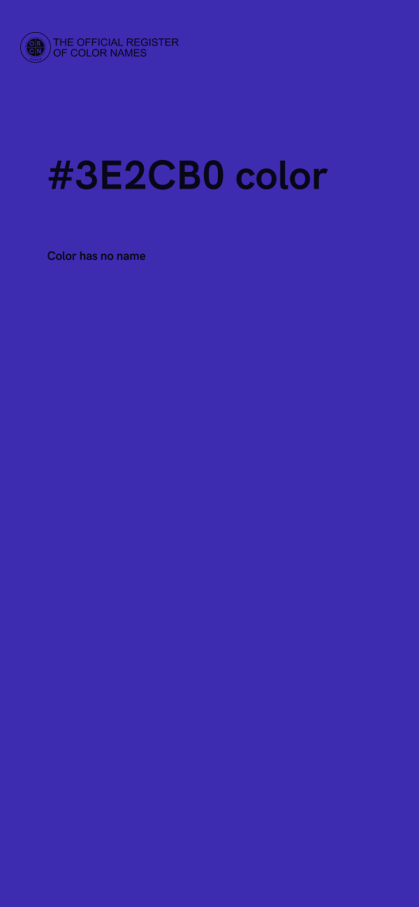 #3E2CB0 color image