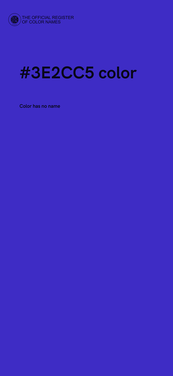 #3E2CC5 color image
