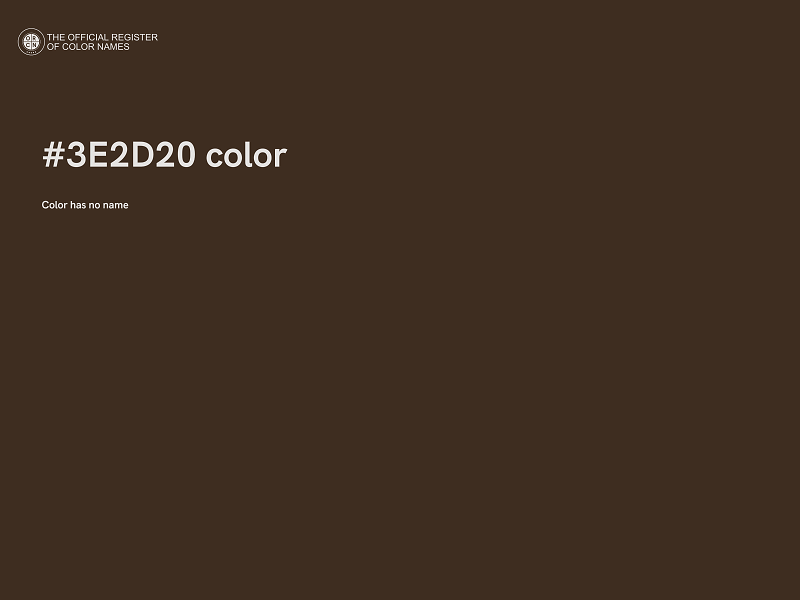 #3E2D20 color image