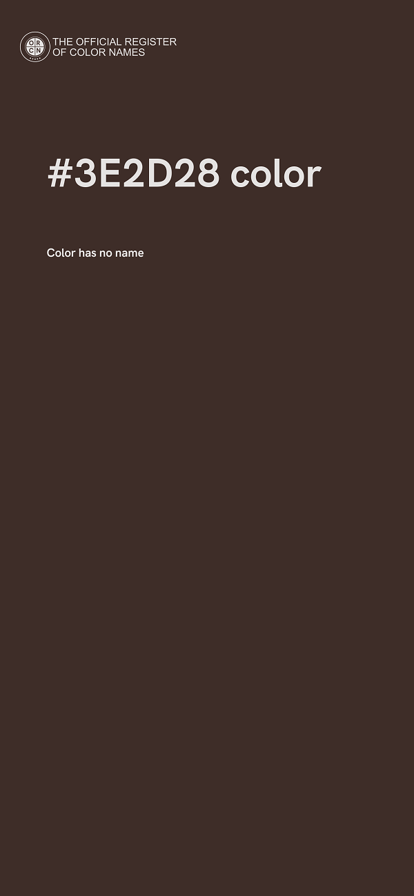 #3E2D28 color image