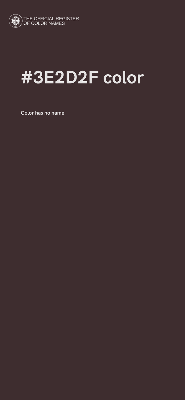 #3E2D2F color image
