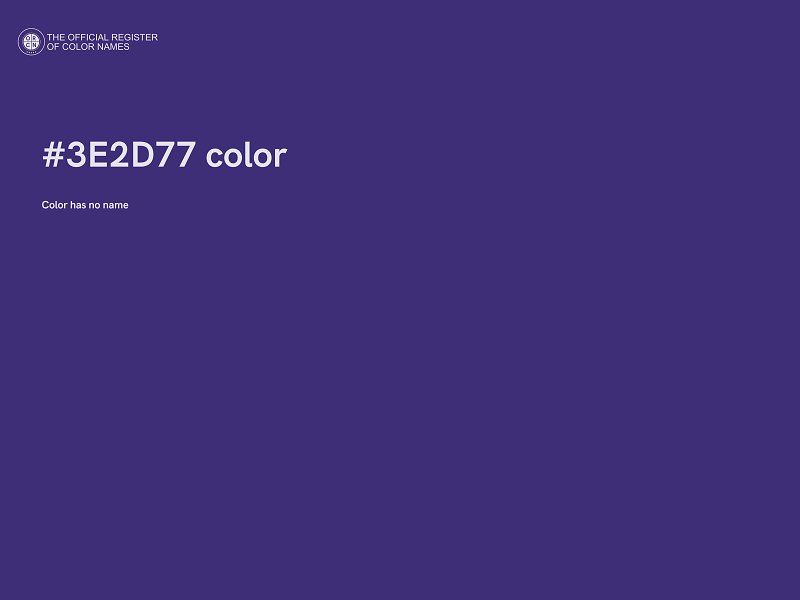 #3E2D77 color image