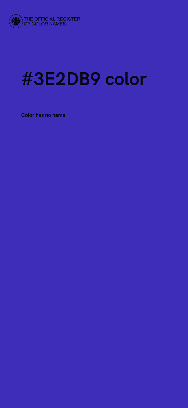 #3E2DB9 color image