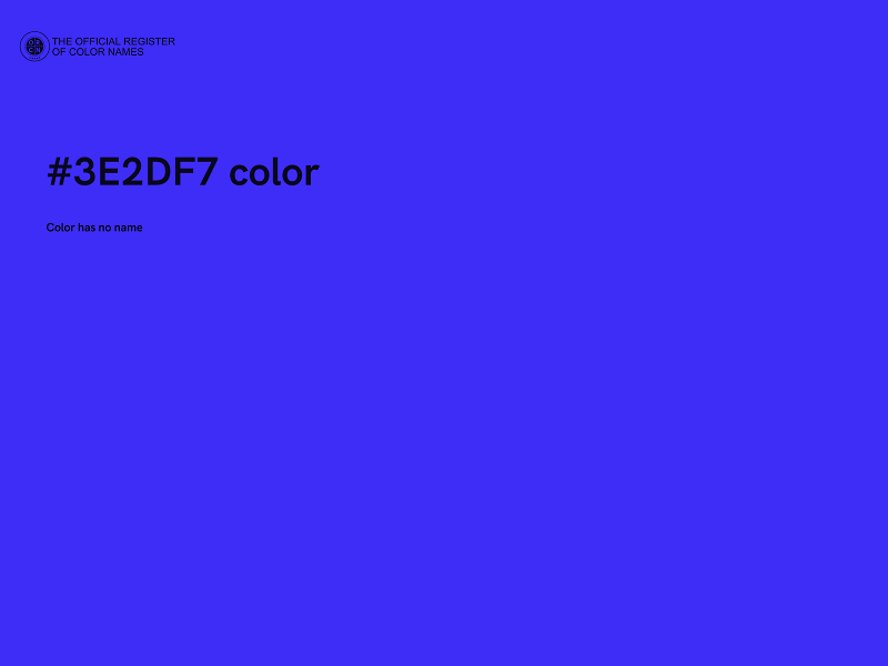 #3E2DF7 color image
