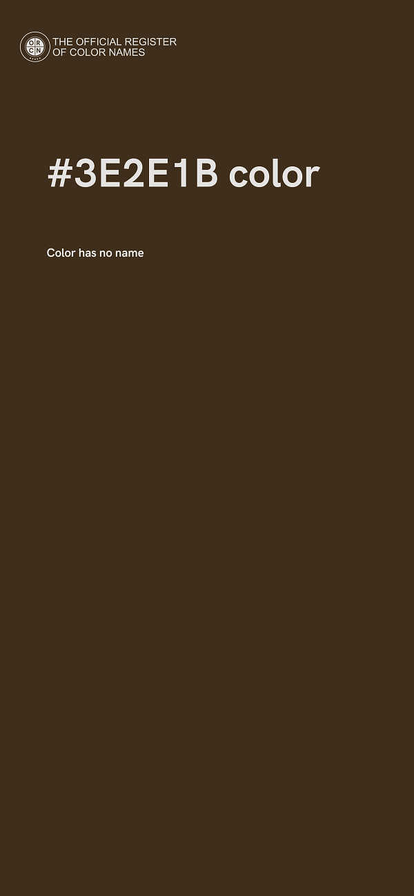#3E2E1B color image