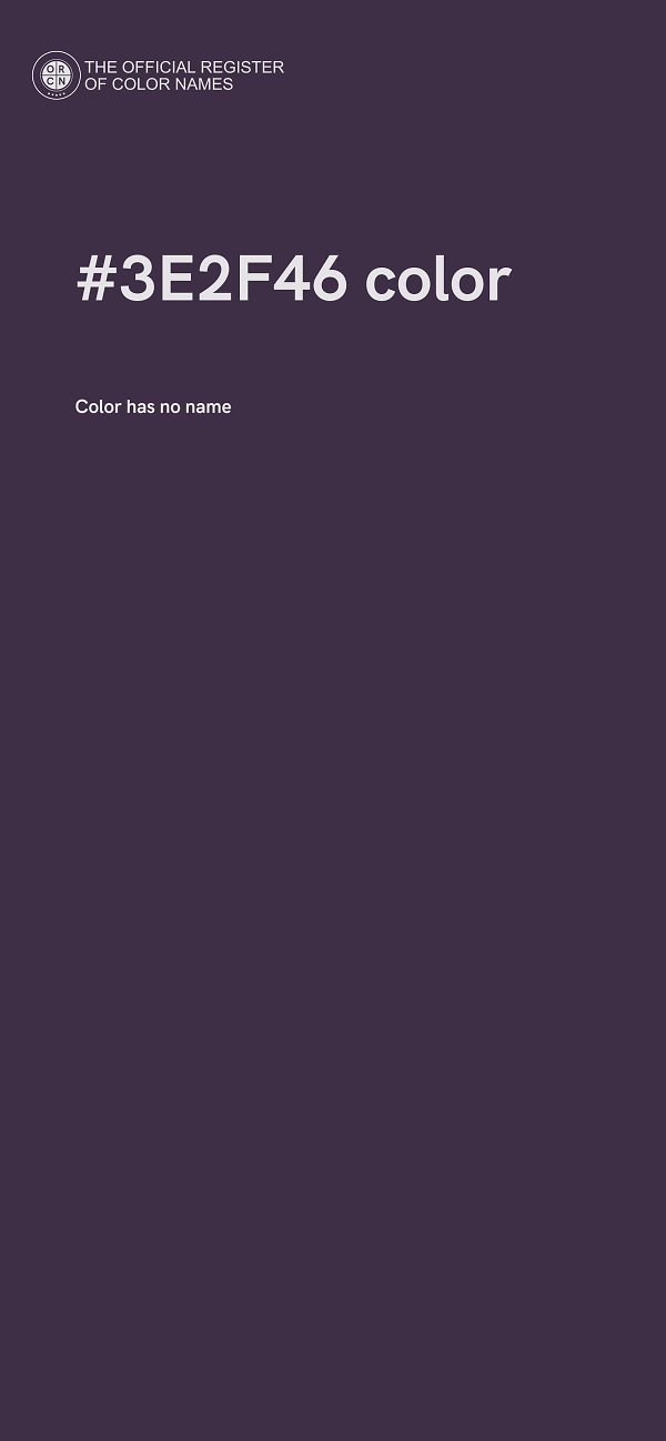 #3E2F46 color image