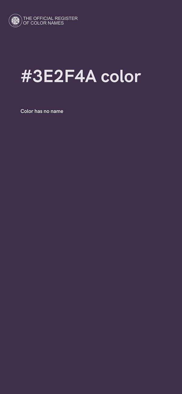 #3E2F4A color image