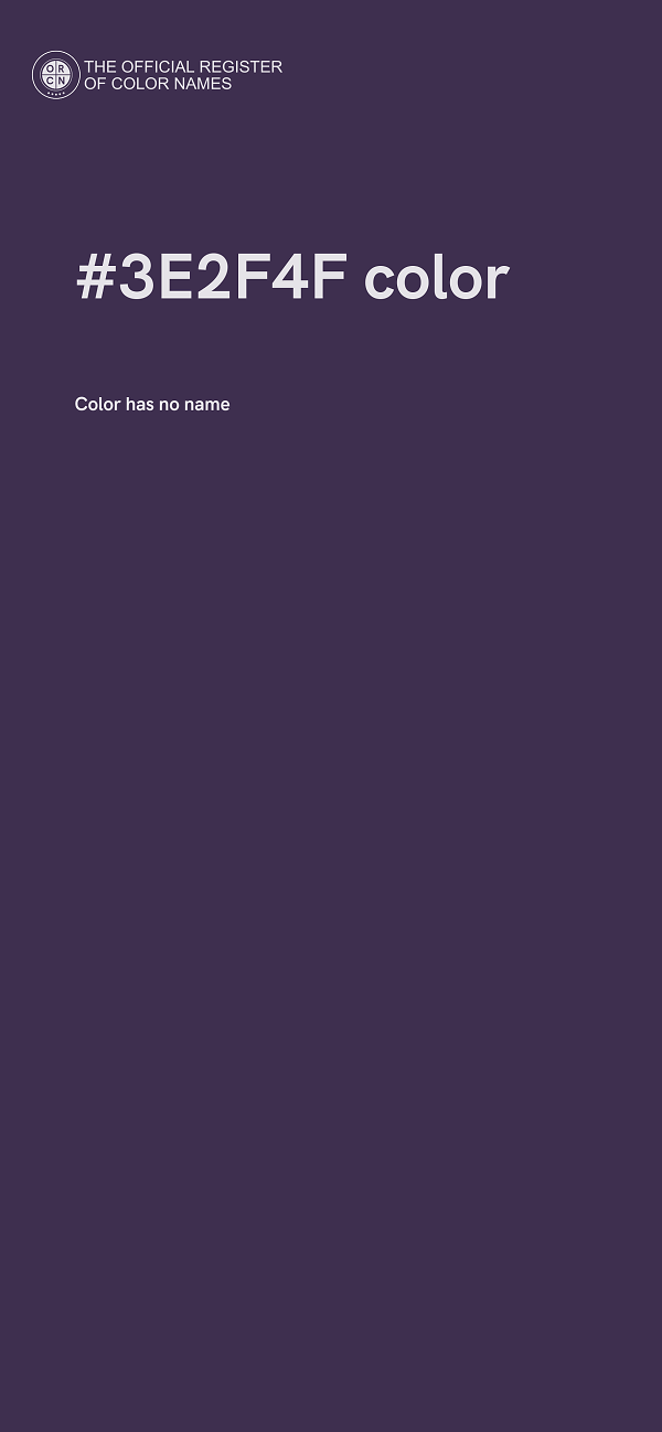 #3E2F4F color image