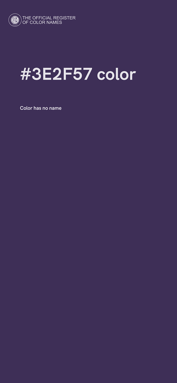 #3E2F57 color image