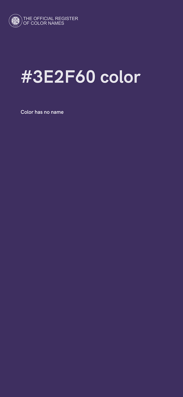 #3E2F60 color image