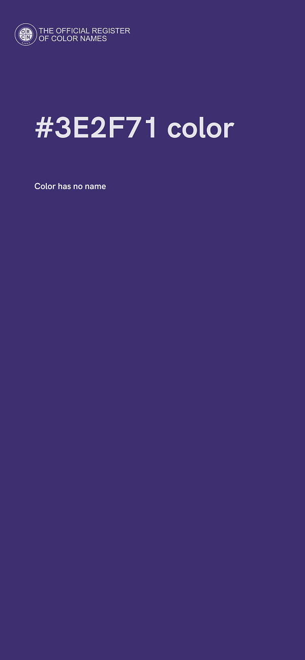 #3E2F71 color image
