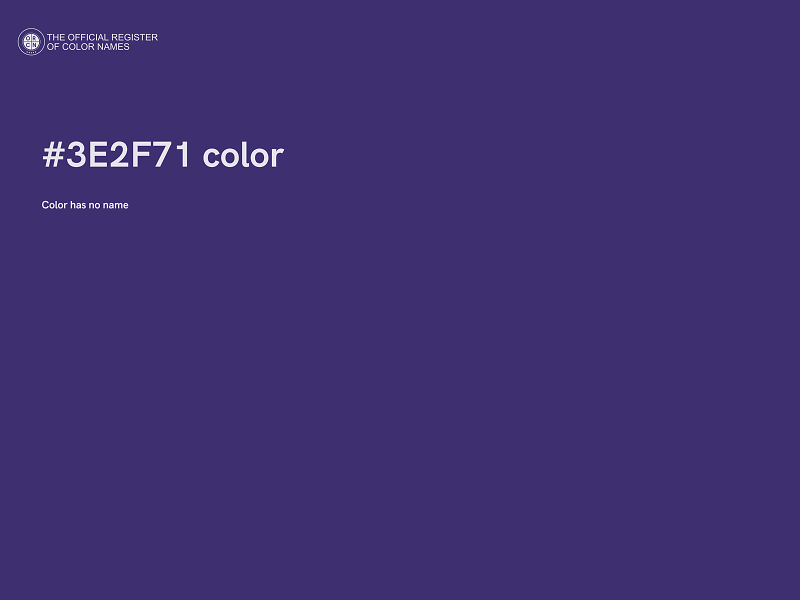 #3E2F71 color image