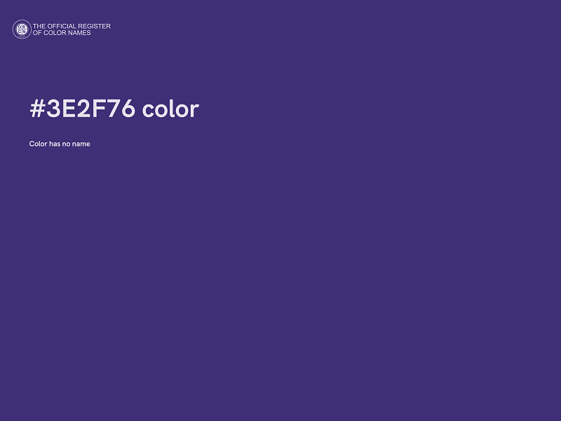 #3E2F76 color image