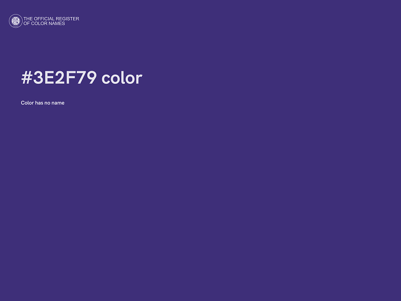 #3E2F79 color image