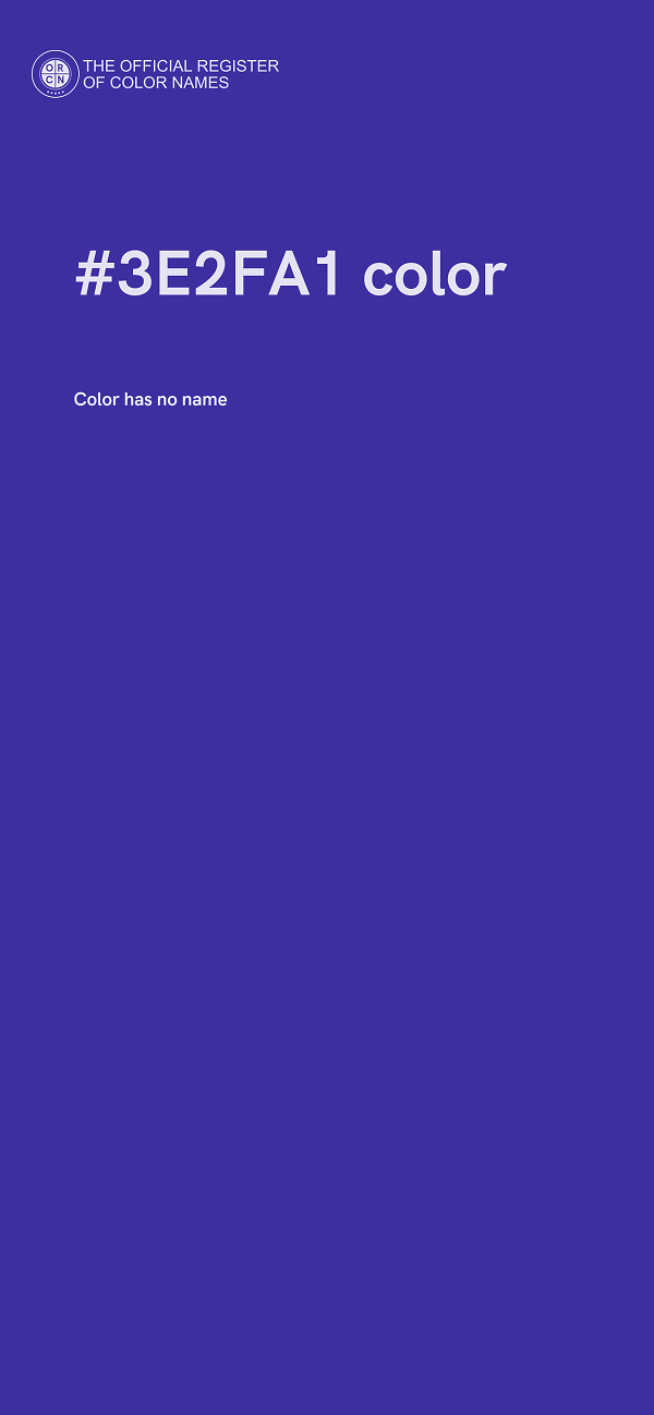#3E2FA1 color image