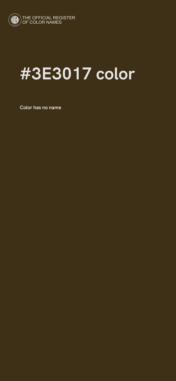 #3E3017 color image