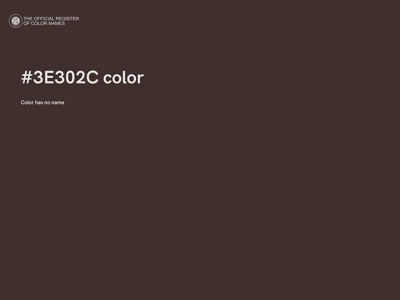 #3E302C color image