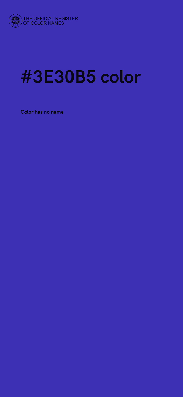 #3E30B5 color image