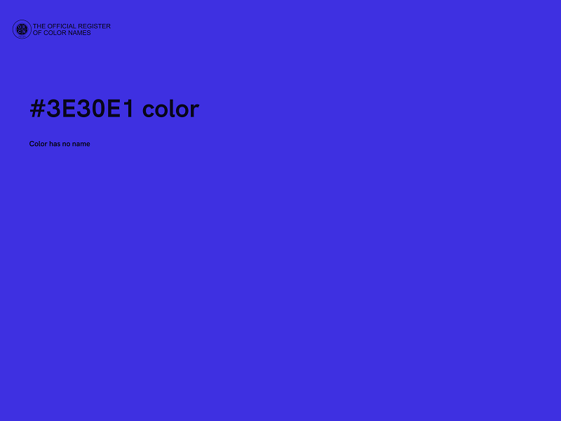 #3E30E1 color image