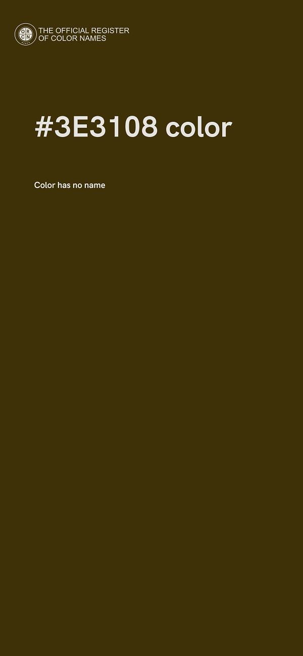 #3E3108 color image
