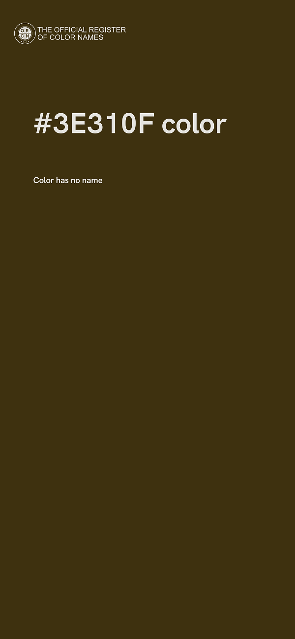 #3E310F color image