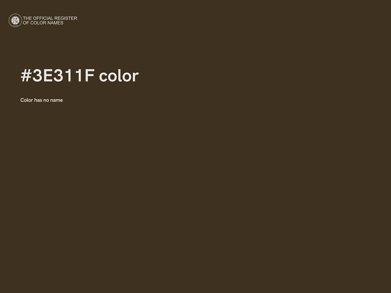 #3E311F color image