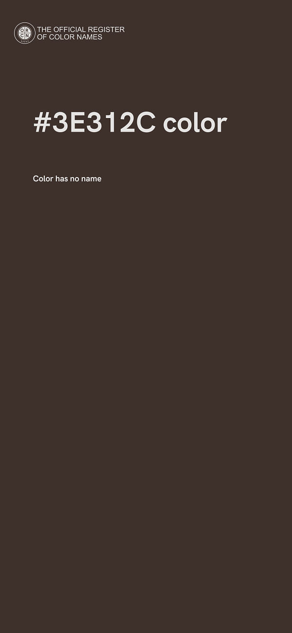 #3E312C color image