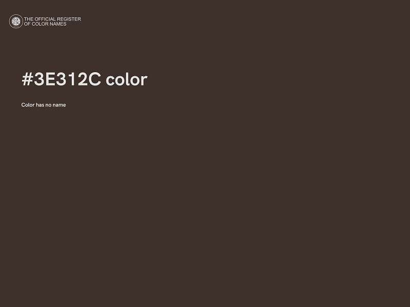 #3E312C color image