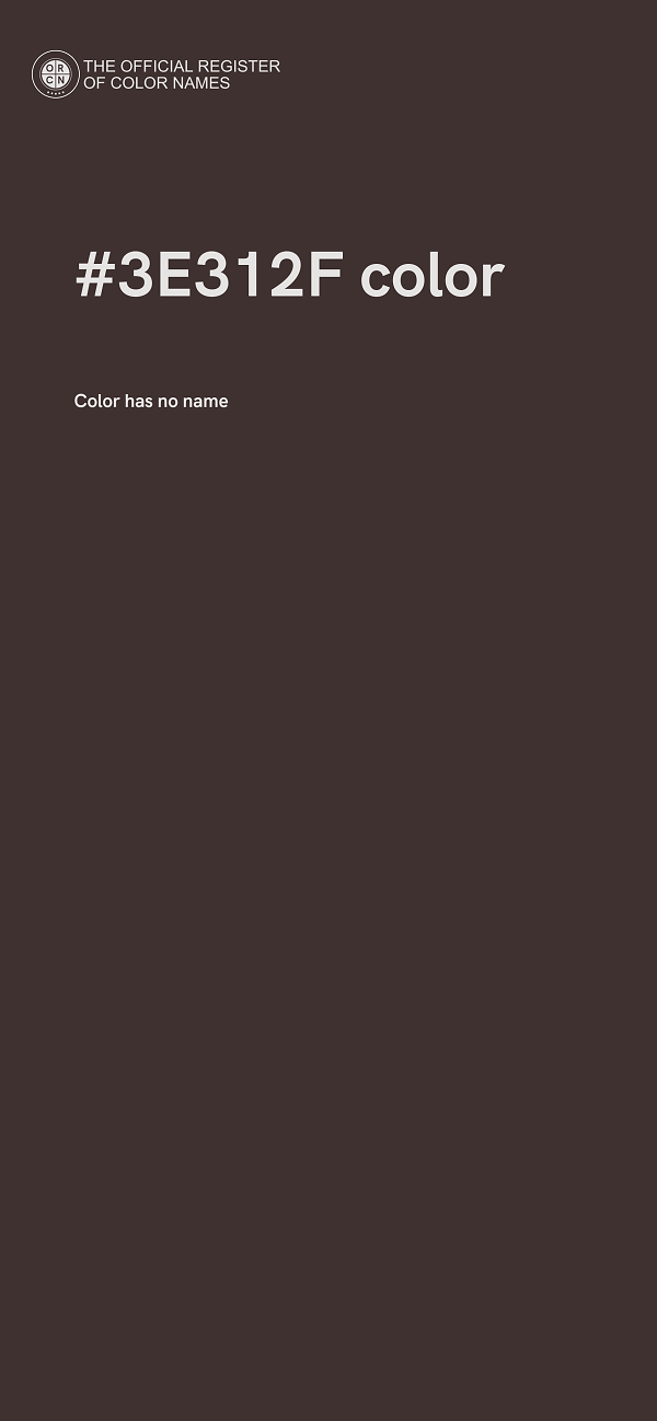 #3E312F color image