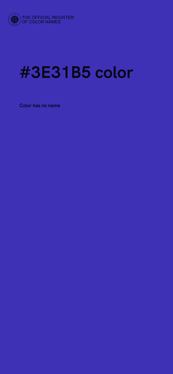 #3E31B5 color image