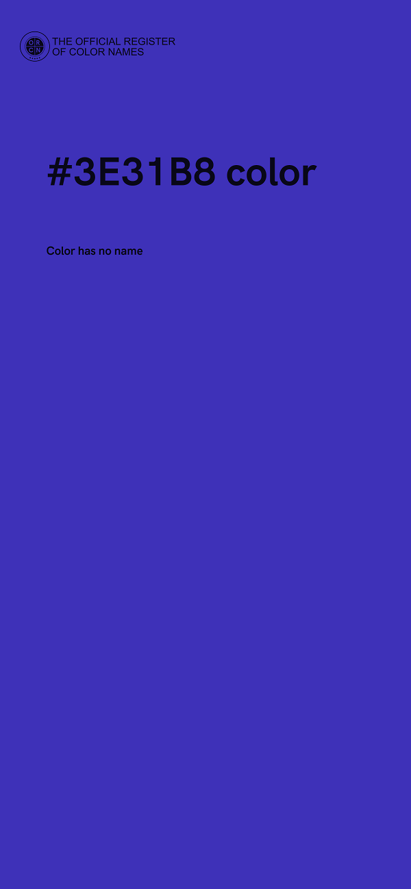 #3E31B8 color image