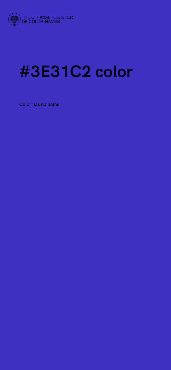 #3E31C2 color image
