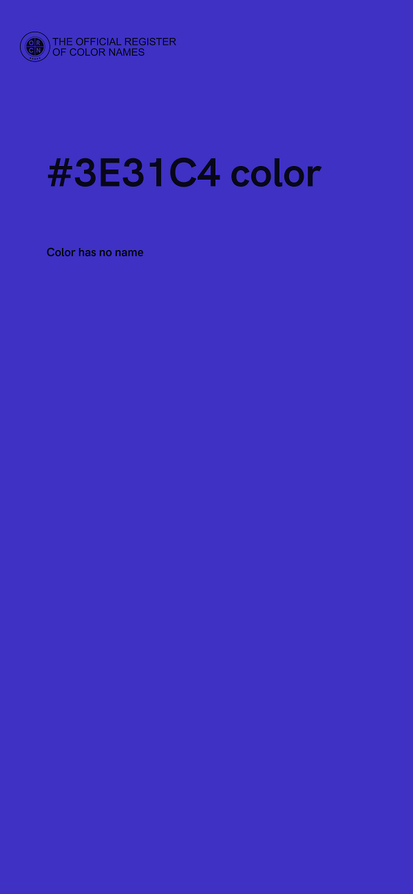 #3E31C4 color image