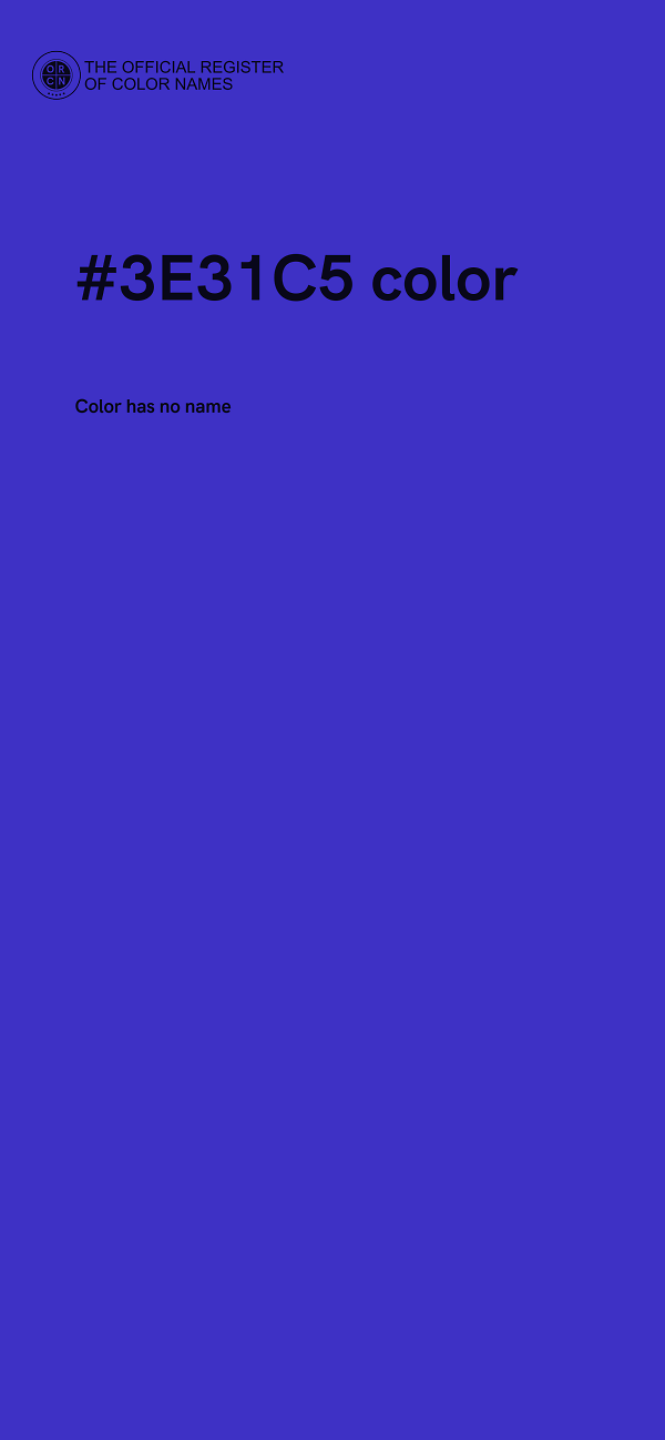 #3E31C5 color image