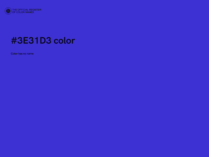 #3E31D3 color image
