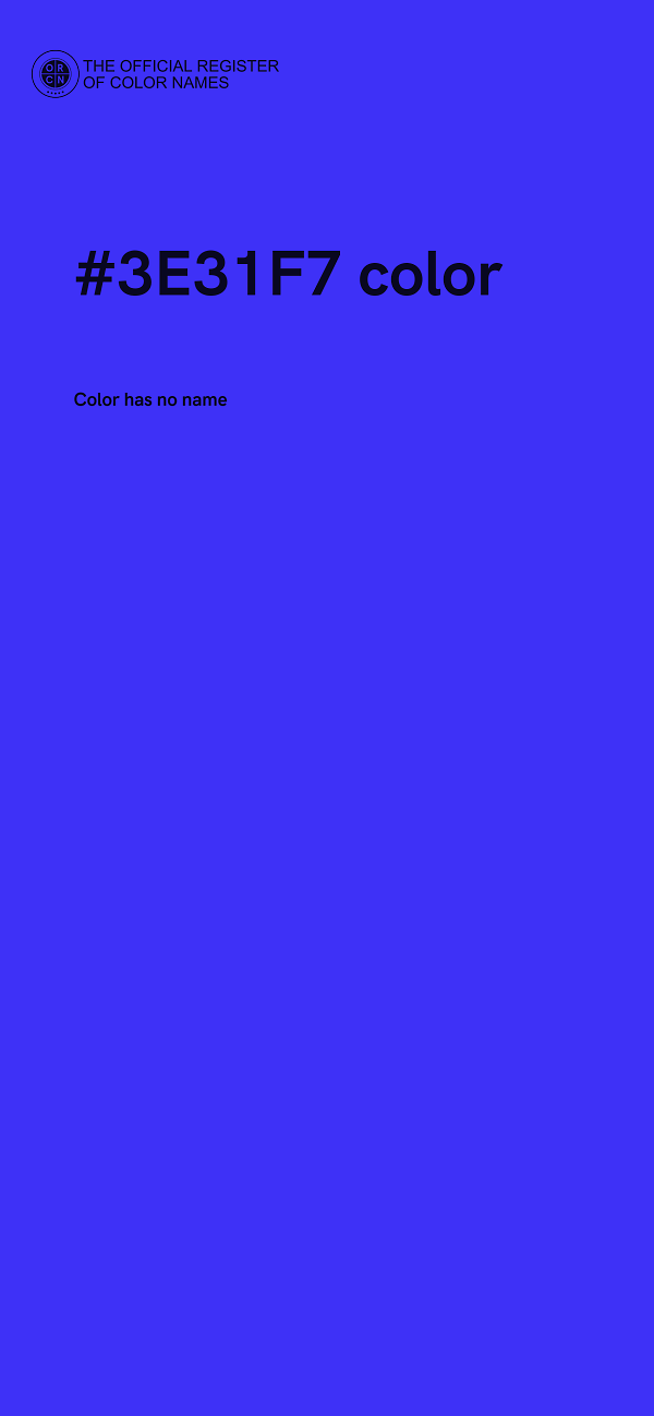 #3E31F7 color image