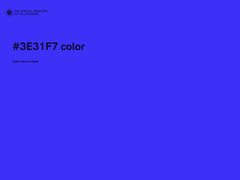 #3E31F7 color image