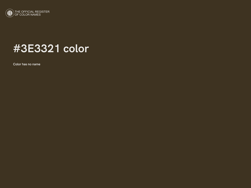 #3E3321 color image
