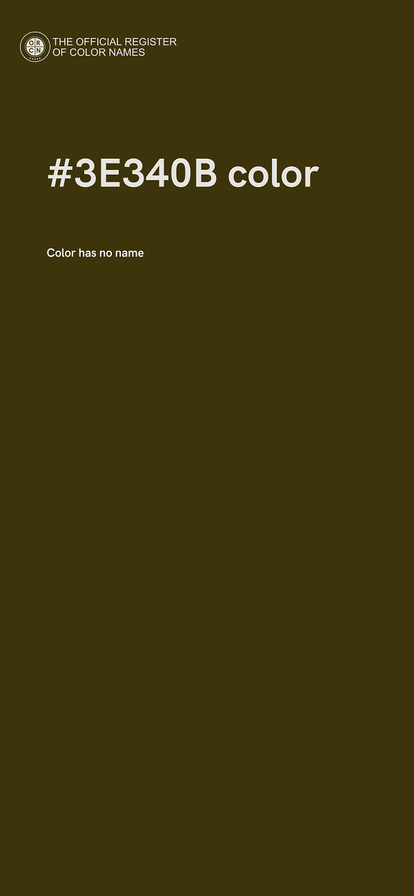 #3E340B color image