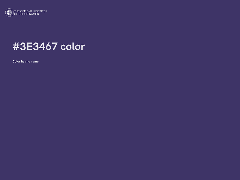 #3E3467 color image