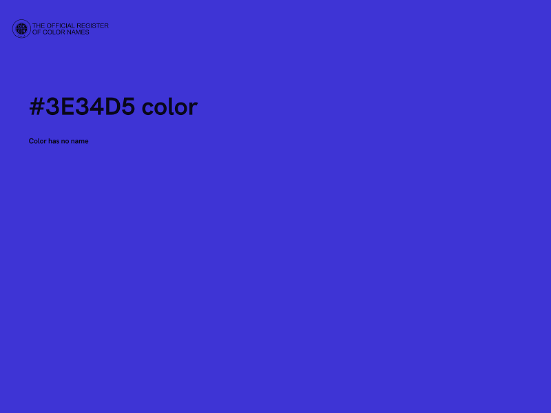 #3E34D5 color image