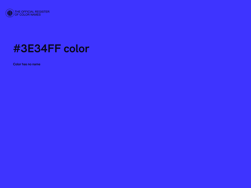 #3E34FF color image