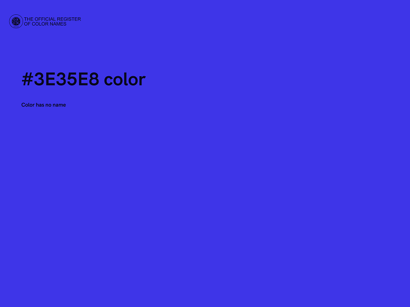 #3E35E8 color image
