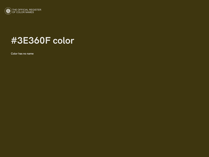 #3E360F color image