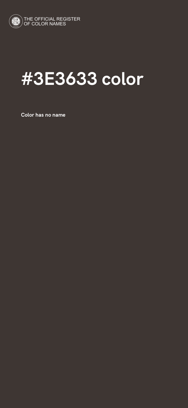 #3E3633 color image
