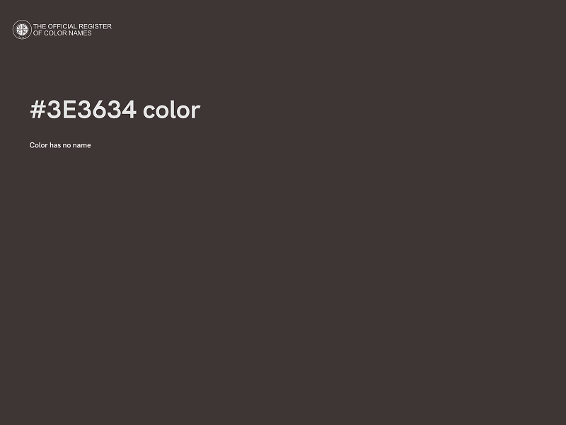 #3E3634 color image