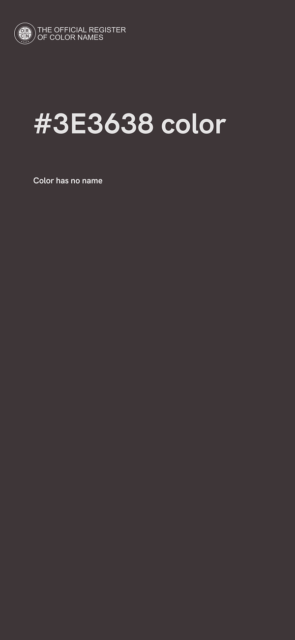 #3E3638 color image